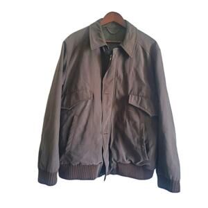 TED LAPIDUS Paris Premium Bomber Coat Jacket Full Zip Brown Mens XL